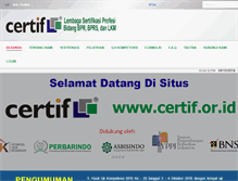 Tablet Screenshot of certif.or.id
